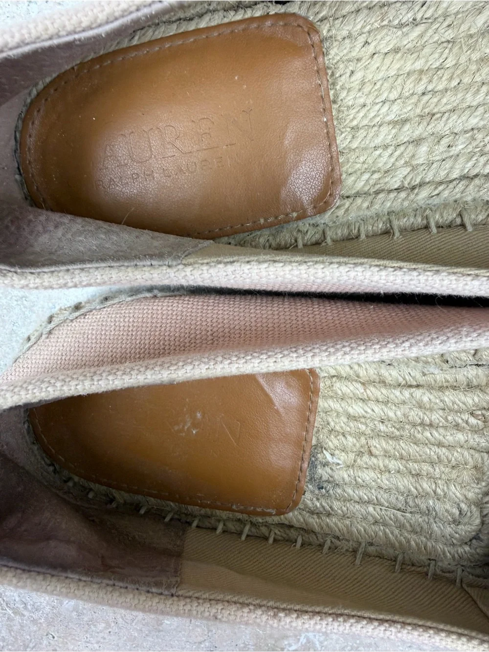 Lauren Ralph Lauren Caylee Pale Pink Espadrille Flats